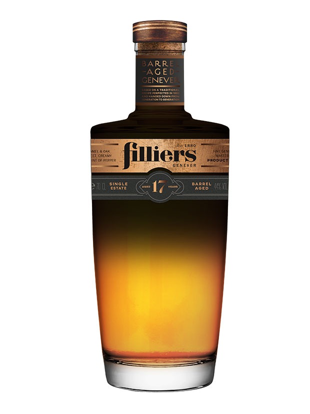 Filliers-Barrel-Aged-Genever-17-Years-Old-genever-bottiglia